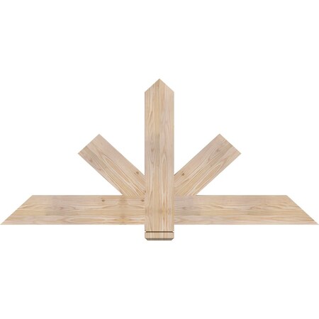 Ekena Millwork Kennewick Smooth Timber Gable Bracket, Douglas Fir, 60"W x 27"H x 1 1/2"D x 5 1/2"F, 11/12 Pitch GBW060X27X0206KEN00SDF